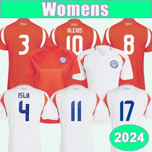 2024 Chile Perez Alexis Womens Soccer Jersey Team National Isla Echeverria Osorio Vargas Home Shirts Football Shirts Courtes Uniforms à manches