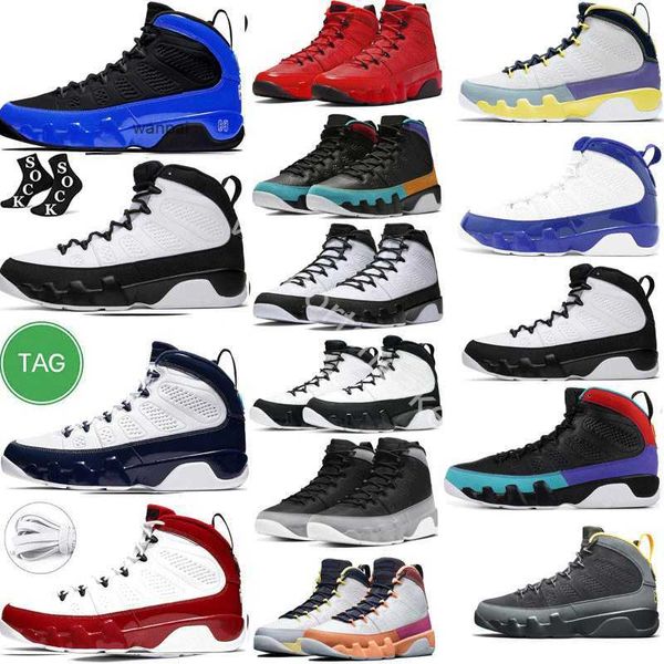2024 Chili Red Jumpman 9 9s chaussures de basket-ball Space Jam Particle Grey Noir Dark Gum Gym Red Charcoal University Pearl UNC City Of Flight Racer