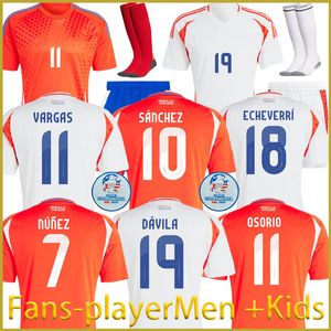 2024 Chileno Copa America Vidal Alexis Football Shirt Men Women Kids24 25 Chile Medel Valdes Mendez Suazo Ch.aranguiz Brereton Diaz Aravenachil Soccer Jerseys