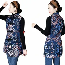 2024 chinese traditial hanfu kleding tang pak vest vrouwen borduren fr sleevel hanfu vest cott linnen vest jas s014 #