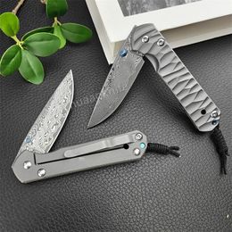 2024 Chris Reeve Damas Couteau pliant TC4 Titanium Alliage Gandage Excellent Couteau de poche de survie tactique Camping Portable Camping 15535 535 533 EDC