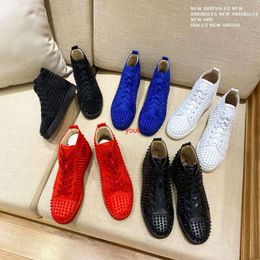 2024 Christain Loubotin Red Bottoms Designer Platform Casual Shoes Casual Sneakers Luxury Shoes High Top Soled Soled Soled Sumen Summer New Water Diamond Genu Z