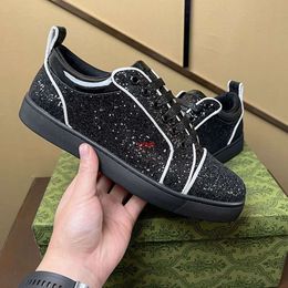 2024 Christain Loubotin Red Bottoms Designer Platform Casual Shopers Snuxury Spring New Versatilil Shoes Shoes Soled Diamond Light Luxury M T6WP