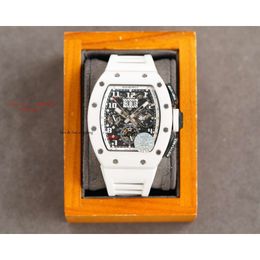 2024 Chronograph Watches Montres Designer Luxe 40x50x16mm Ceramic Men's Superclone RM11 avec une taille de montres de montre RM011-03CARBON EXPAEUX 539