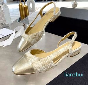 2024 Dikke feestje trouwjurk schoenen pompen loafers ballet flats slingback hakken sandalen