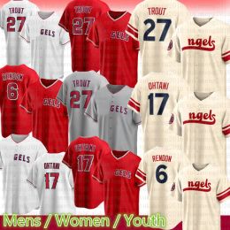 Maillot de baseball City Connect Mike Trout 2024 Shohei Ohtani Anthony Rendon Noah Syndergaard Jack Mayfield Luis Rengifo Taylor Ward Mike Mayers