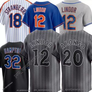 2024 City Pete Alonso 12 Francisco Lindor Baseball Jersey Alvarez Jeff McNeil New Yorks Brandon Nimmo Darryl Strawberry NY Mets Kodai Senga Keith Hernandez Connect