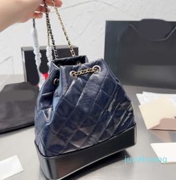 2024 Klassieke Diamant Tas Lederen Rugzakken Vrouwen Chian Trekkoord Rugzak Luxe Rugzak Boekentas Vrouwen Grote Capaciteit Bookbags