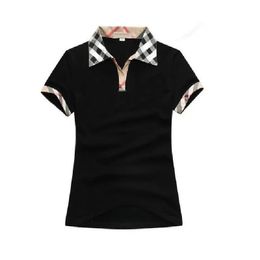 2024 Klassieke Mode Hoge Kwaliteit Merk Dames Polo Mouw T-shirt Comfortabel Ademend In De Zomer Straat Strand Vrije Tijd Dames T-shirt Top Aziatische Maat S-XXL