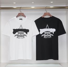 2024 Klassieke Mannen Designer T-shirts Katoen Losse Casual Tees Brief Print Korte Mouwen Mode Hip Hop Streetwear Tee shirt Multi Stijlen