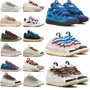 2024 Klassieke stijl Designer schoenen Sidewalk Leren herenschoenen Luxe Parijs rubber Platform outdoor herenschoenen Geweven casual dames sneakers met veters 35-46