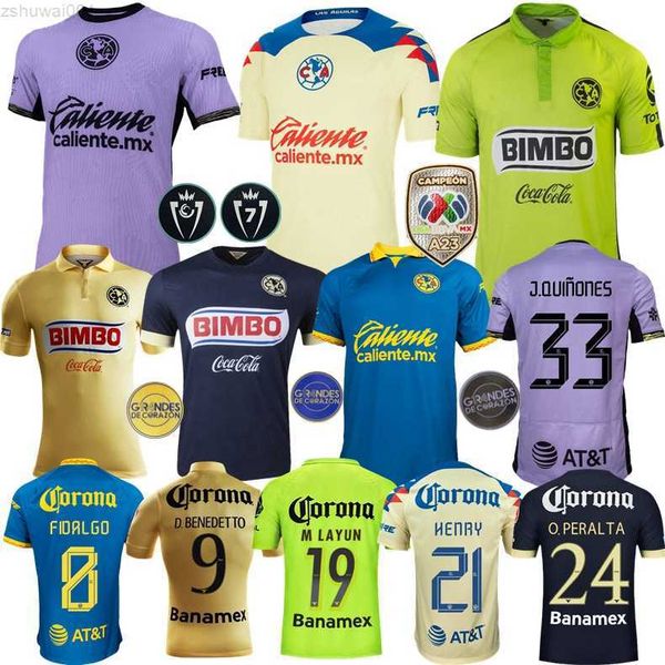 2024 Club America Soccer Jerseys Liga MX HENRY D.VALDES FIDALGO QUINONES 14 15 R.SAMBUEZA 23 24 HOME AWAY Troisième maillot version slim player Football VF43