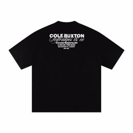 2024 Cole Buxton Designer Men T Shirt Tuga impresa para hombres y camisa de seda suelta de mujer corta Camas de camiseta Fashion