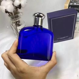 2024 Keulen Male Noble Parfum Polo Blue Aromatic Fougere 125ml 4.2Floz EDT voor mannen Natuurlijke Spray Vaporisateur Lang die hetzelfde merk vrij duurt