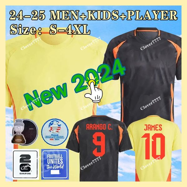 2024 Colombia James Soccer Jersey Kids Kit 24 25 Columbia National Team Football Shirt Alejado Camisetas Copa América D. Valoyes Arango C. Chucho Cuadrado XXXL 4XL