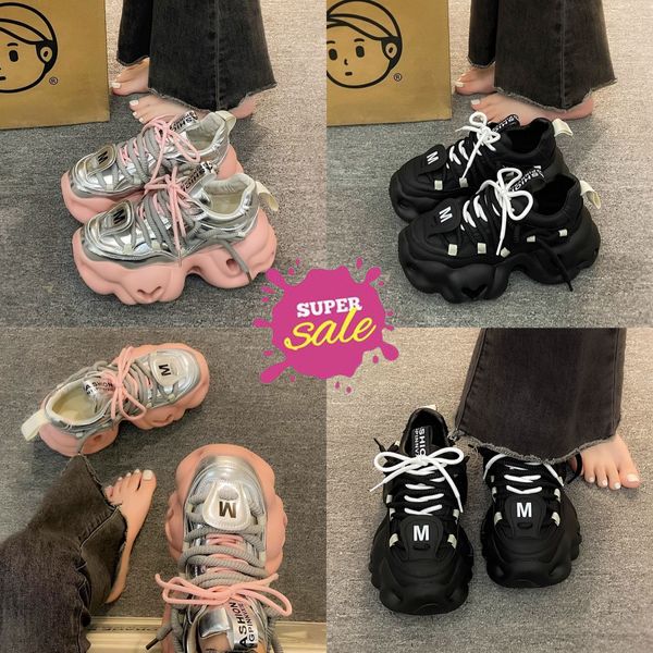 2024 Chaussures Comfort Daddy pour femmes montrent le pied petit début du printemps petit homme augmente la semelle épaisse chaussures de plate-forme de sport de loisirs GAI Taille EUR 35-40