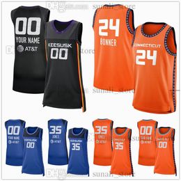 2024 Connecticut Sun Women Basketball Jerseys 24 Dewanna Bonner 35 Jonquel Jones Leila Lacan Mitchell Banham Ndour-Fall Jefferson Willoughby Wiese Carrington