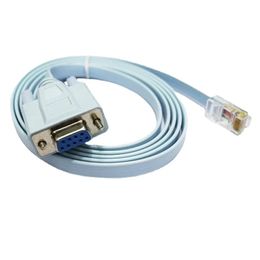 Cable de consola 2024 RJ45 Ethernet a RS232 DB9 COM Puerto Serial Routers Femenino Cable de adaptador de red para Cisco Switch Router para Ethernet a adaptador RS232