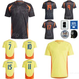 2024 Copa America Colombia Soccer 2 Carlos Cuesta Jerseys 9 Jhon Cordoba 3 Jhon Lucumi 21 Daniel Munoz 11 Jhon Arias James Rodriguez Football Shirt Kits Team National