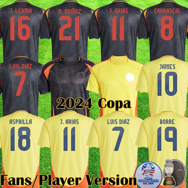 2024 Copa ColOMbiA JAMES Soccer Jerseys Kids Kit 2025 CoLUmBIa National Team Football Shirt Home Away Set Camisetas 24 25 D.VALOYES ARANGO C. CHUCHO CUADRADO