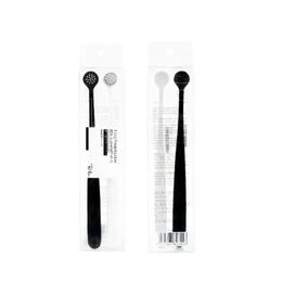 2024 couple brosse à dents 2 brosse à dents en spirale importée noir et blanc rond tête adulte brosse à dents soft eco propices conviviales - pour couple