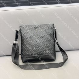 Bolso de hombro con relieve de piel de vaca para hombre, bandolera de diseñador, bandolera de cuero genuino negro clásico, billetera para teléfono, 2024