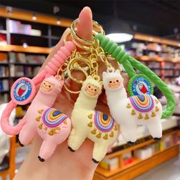 2024 Creatieve Cartoon Alpaca Sleutelhanger Lama Sleutelhanger Vrouwen Tas Hanger Accessoires Leuke Epoxy Alpaca Sleutelhangers Trinket Geschenken