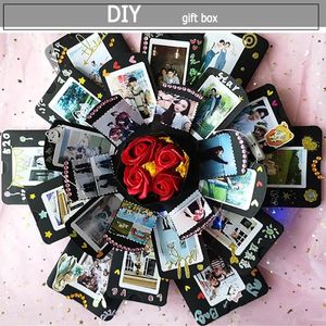 2024 Creatieve Hexagon Verrassing Explosiedoos DIY Handgemaakte Scrapbook Fotoalbum Bruiloft Valentijn Kerstcadeau Box Craft