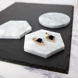 2024 Créatif Luxury Marble Ceramic Coaster Drink tasse Café Paf à thé Table à manger Placemat Table à manger Decoration 1pcs pour créativité