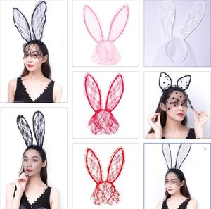 2024 Creative New Lace Lace Band Veil Cat Cat Rabbit Ears Band Sandband pour femmes Sexy Band Bandwear