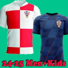 2024 Maillots de football Croacia MODRIC 24 25 Équipe nationale MANDZUKIC PERISIC KALINIC 2025 Maillot de football Croatie KOVACIC Rakitic Kramaric Hommes Kit Enfants Uniformes