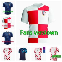 2024 Croatie Soccer Jerseys Joueys Fans Version Men Kid Kit Kit Femmes 24 25 Modric Majer Rakitic Croatie 2025 GVARDIOL KOVACIC SUKER BROZOVIC CROACIA FOOTBALL CHIRTS