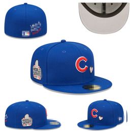 2024 Cubs C Letter Baseball Caps Brand nieuwste mannen Women Gorras Hip Hop Casquette Flat gemonteerde hoeden H37-4.14