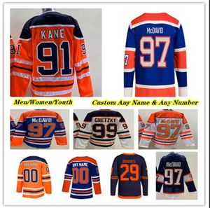 2024 Hombres personalizados Mujeres Jóvenes Connor McDavid Hockey Jersey Draisaitl Darnell Ryan Nugent-Hopkins Zach Hyman Darnell Enfermera Evander Kane Wayne Gretzky Cosido Cualquier nombre