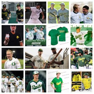 2024 Custom Mens Oregon Ducks Baseball Jersey Thomas Meluskey Dylan McShane Sammy Cova Bradley Mullan Brock Moore Cole Stoke RJ Gordon Anson Aroz New Style