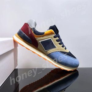 2024 Custom NN574 Chaussures hommes Femmes Casual Running Shoe BB574 Designer Sneakers Varsity Gold Shadow White Green Outdoor Sports Mens Trainers 36-45 H41