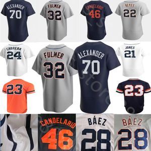 2024 Custom S-4XL Honkbalshirt 28 Javier Baez 24 Miguel Cabrera Jonathan Schoop 8 Robbie Grossman Niko Goodrum Eric Haase Akil Baddoo Jerseys