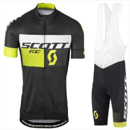 2024 Cycling Jersey Set Scott Summer Short Sleeve Ademende MTB Bike Cycling Clothing Maillot Ropa Ciclismo Uniform Suit