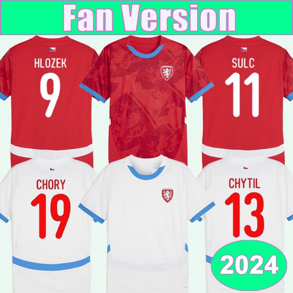 2024 Tchech Republic Mens Soccer Jerseys Team National Schick Soucek Chytil Chory trous sadilek Home Shirts de football