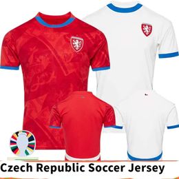 2024 Tchech Republic Soccer Jersey 2024 Euro Cup Team Team Home Away Football Shirts Kit Nedved Novoy Poborsky Chytil Schick Hlozek Soucek Sadilek Lingr Taille