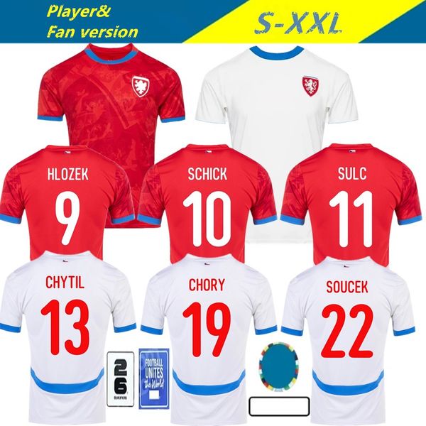 2024 Jerseys de football de la République tchèque 2025 Novotny Poborsky chytil à la maison