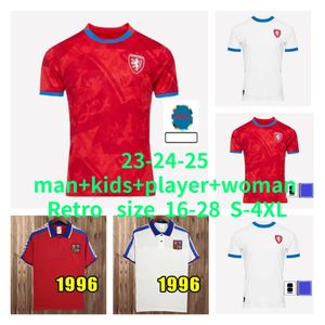 2024 CZECT SOCCER JERSEY Men Tops Tee 24 25 República Checa Lingros Hlozek Soucek Sadilek Fútbol Camisas de fútbol rojo White White Football Jersey