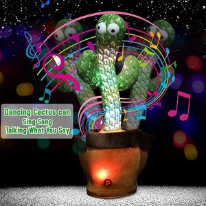 2024 Danse Parlant Chant Cactus Peluche Peluche Jouet Électronique avec chanson en pot Jouets d'éducation précoce pour enfants Jouet drôle 50pcs