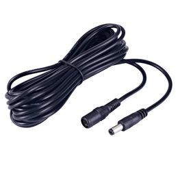 2024 Câble d'extension CC 1m 1,5m 3m 5m 5,5 mm x 1,35 mm Femelle à Male Plug pour 5V 2A Cord d'adaptateur Power Cord Home CCTV Camera LED Strip pour DC