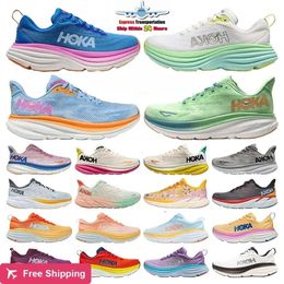 2024 Deal Hokka One Bondi 8 2024 Running Hokas Shoes Plataforma para mujer Sneakers Clifton 9 Hombres Blakc White Harbor Mujeres Femeninas al aire libre Runnners 36-45