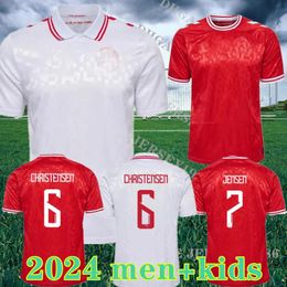 2024 Denemarken voetbalshirt 24 25 ERIKSEN HOME RED AWAY WIT KJAER HOJBJERG CHRISTENSEN SKOV OLSEN BRAITHWAITE DOLBERG voetbalshirts
