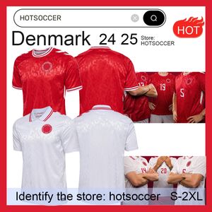 2024 Denemarken voetbalshirt 24 25 euro ERIKSEN HOME RED AWAY WIT KJAER HOJBJERG CHRISTENSEN SKOV OLSEN BRAITHWAITE DOLBERG voetbalshirts hotsoccer