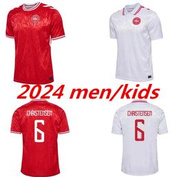 2024 Danemark maillots de football ERIKSEN HOME ROUGE AWAY BLANC 24 25 HOJBJERG CHRISTENSEN SKOV OLSEN BRAITHWAITE DOLBERG Maillots de football maillot 999