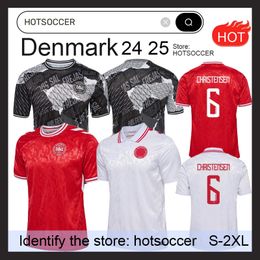 2024 Denemarken Special Edition Soccer Jersey 24 25 Euro Eriksen Home Red Away White Kjaer Hojbjerg Christensen Skov Olsen Braithwaite Dolberg Football Shirts