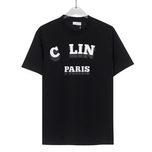 2024 Design Brand Celligsa Tees Pur Coton Imprimé À La Mode Et Simple Col Rond Tendance Vêtements Unisexe Version Correcte De Haute Qualité